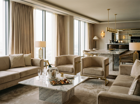 AI Luxury Hotel Suite Photo