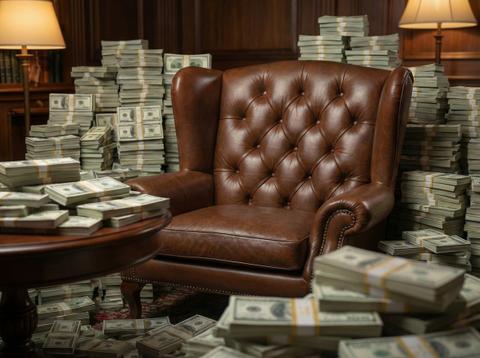 AI Room Filled With Cash Photo