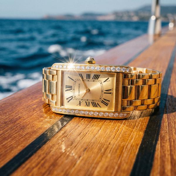 Private yacht detail shot highlighting opulent features and craftsmanship