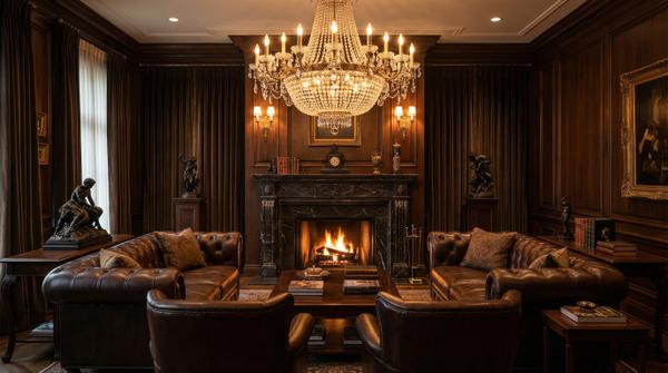 Luxurious living room still life exuding sophistication