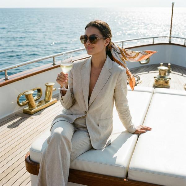 Yacht champagne moment celebrating luxury lifestyle on the open water