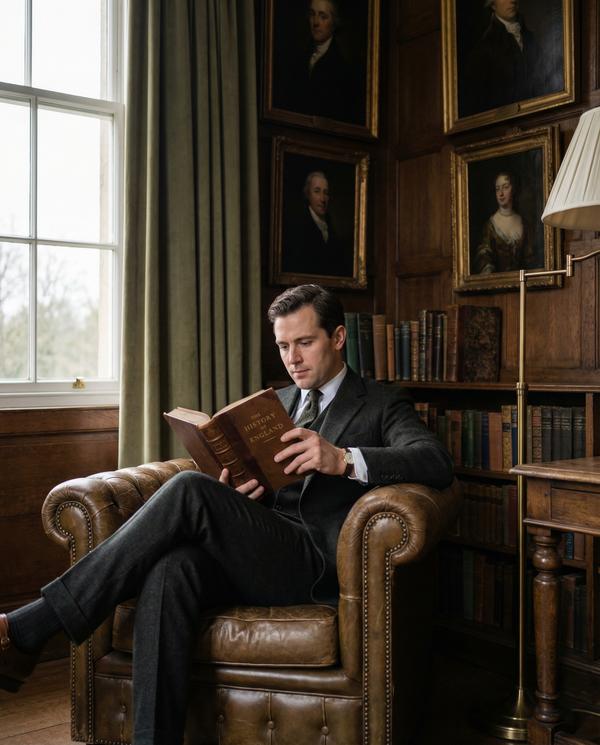 Refined afternoon lounge exuding old money aesthetic and luxury vibes