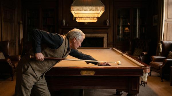 Charming evening billiards room showcasing old-world luxury and style