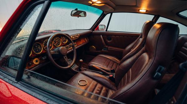 Luxury Porsche cockpit interior with stylish dashboard design